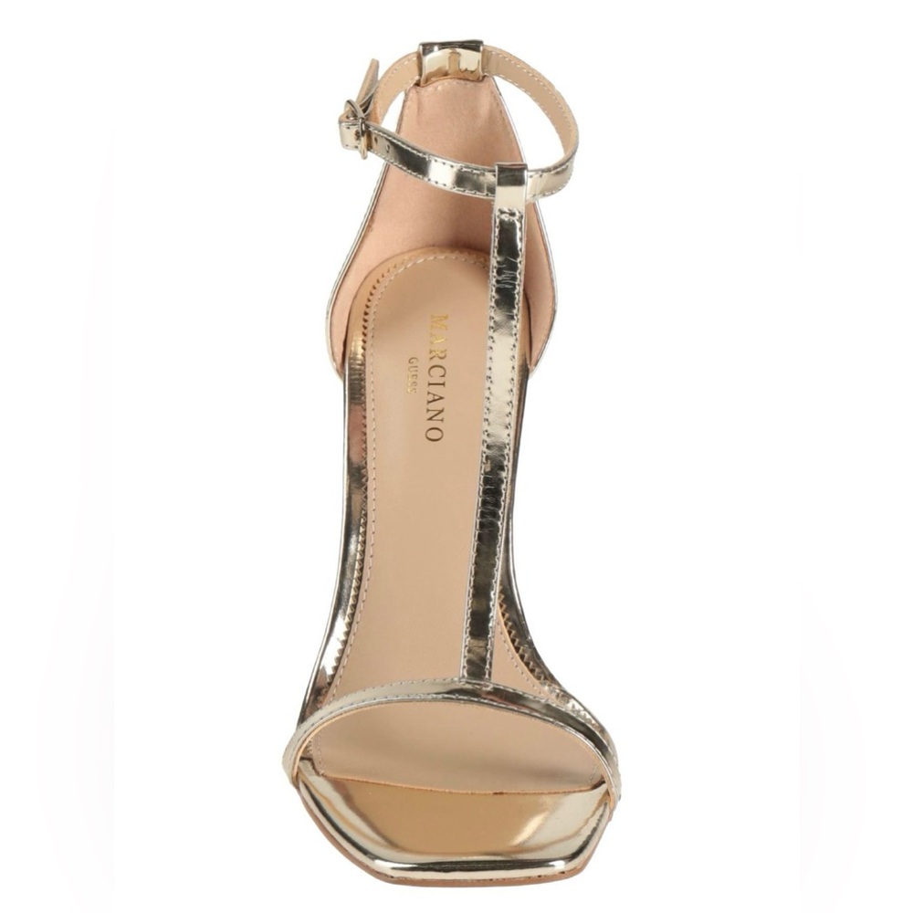 Marciano Gold Ankle Strap Heels size 7